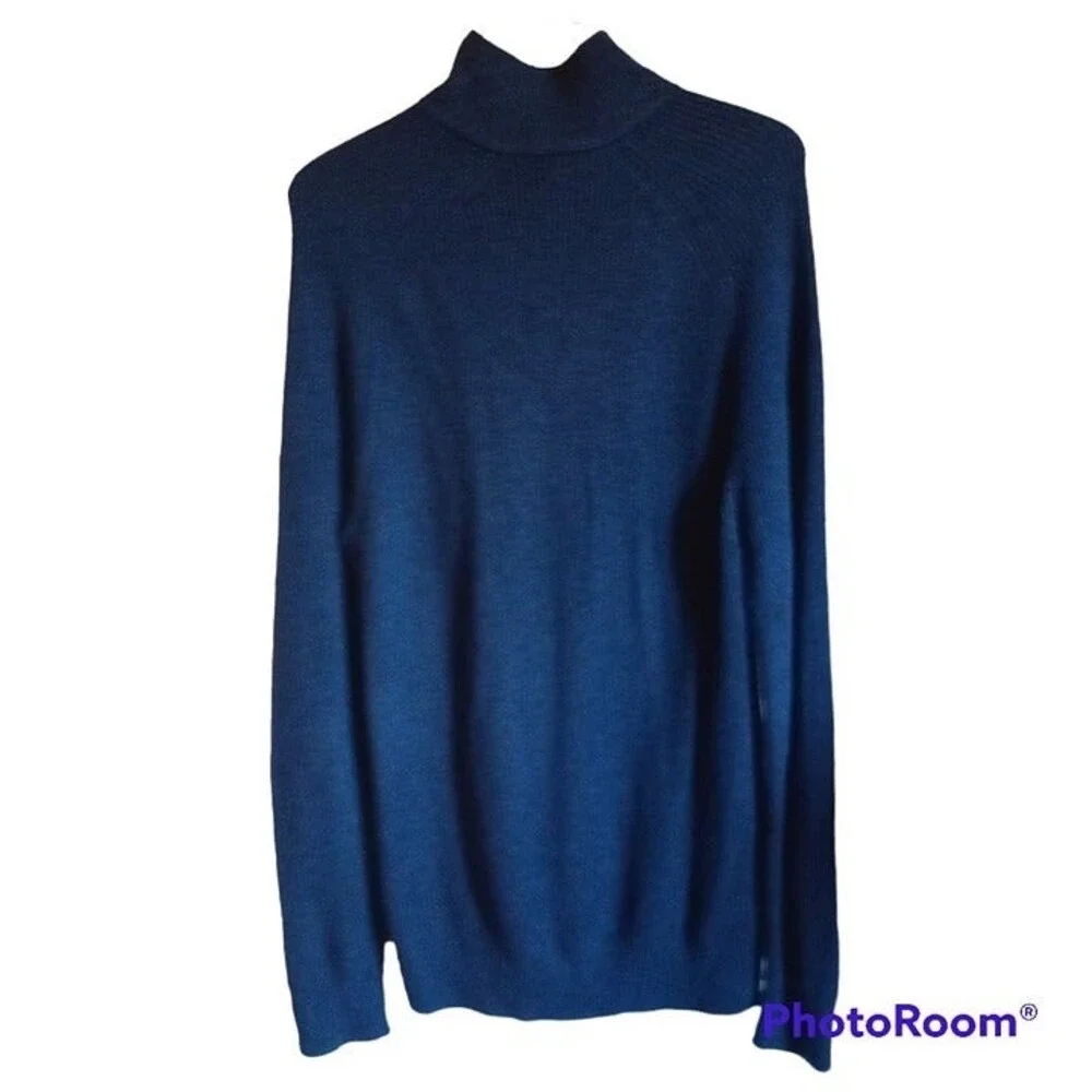Banana Republic Factory 1/2 Zip Pullover Sweater-Medium-Ribbed-Knit-Nautical